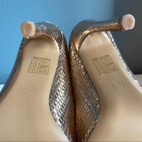 Rose Gold Mermaid Fashion Nova Heels - Picture 9 of 12